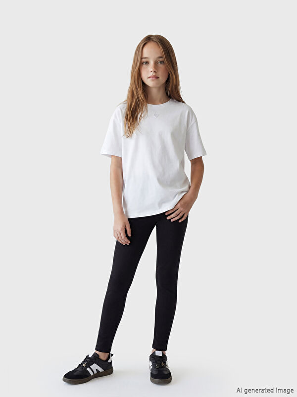 LCW Kids Beli Lastikli Kız Çocuk Tayt