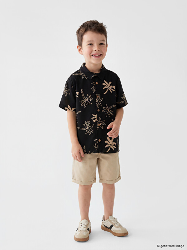 LCW Kids Patterned Boys' Shirt and Shorts