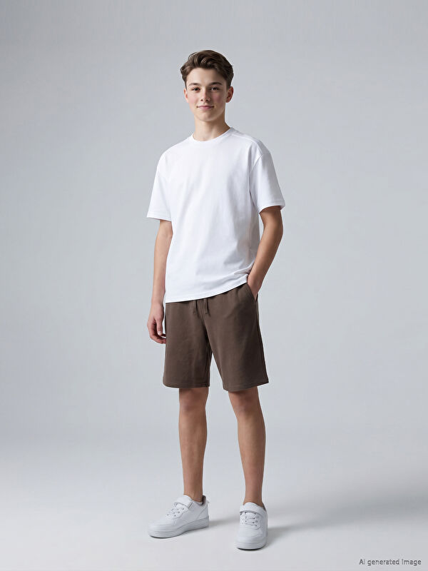 LCW Kids Beli Lastikli Erkek Çocuk Pike Şort