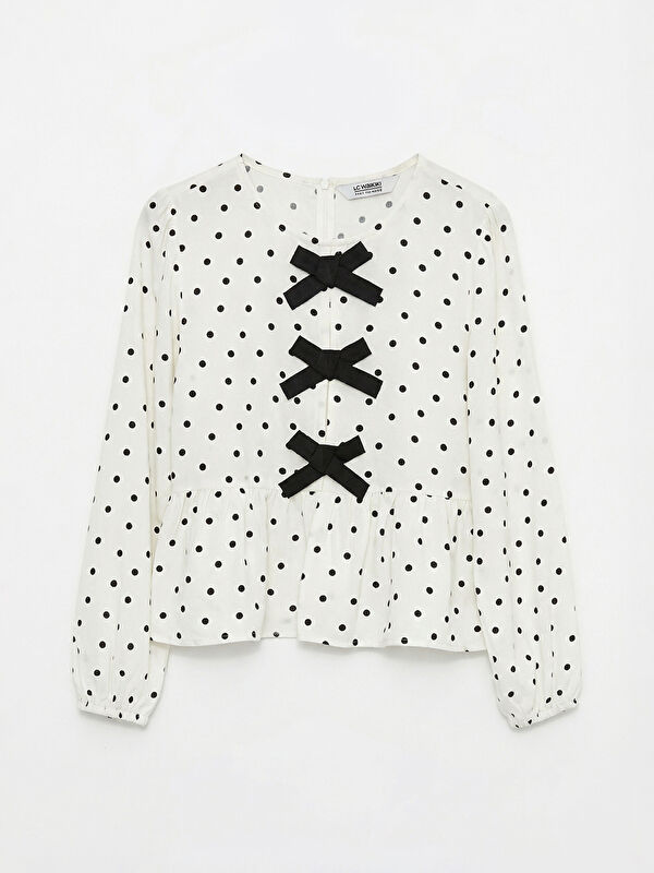 LCW Kids Girls' Blouse with Bow Detail