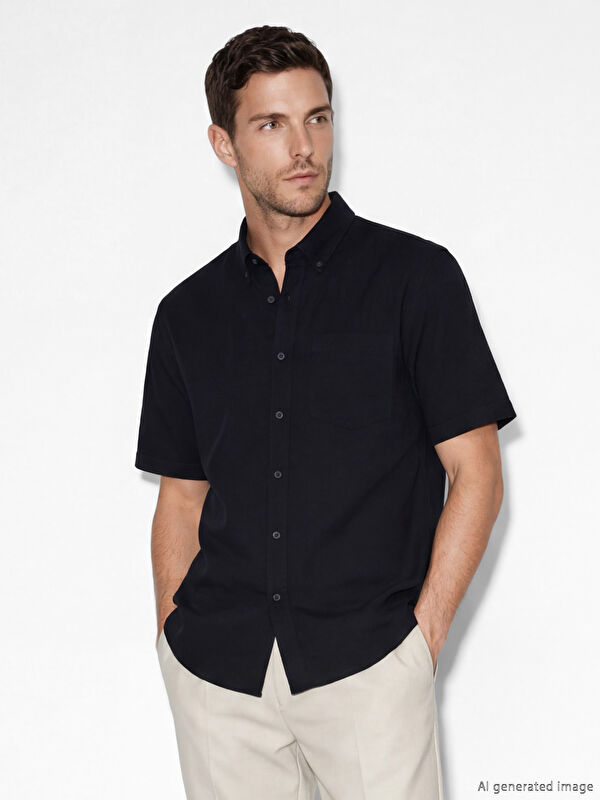 LCWAIKIKI Classic Regular Fit Dobby Men's Shirt