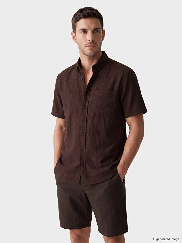 LCWAIKIKI Classic Regular Fit Dobby Men's Shirt