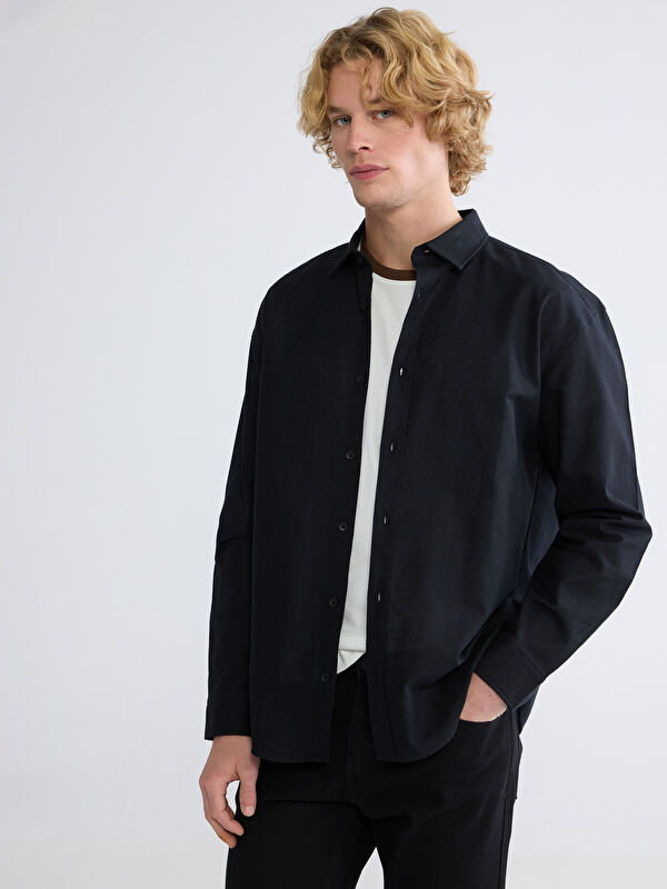 XSIDE Regular Fit Men's Linen-Look Shirt
