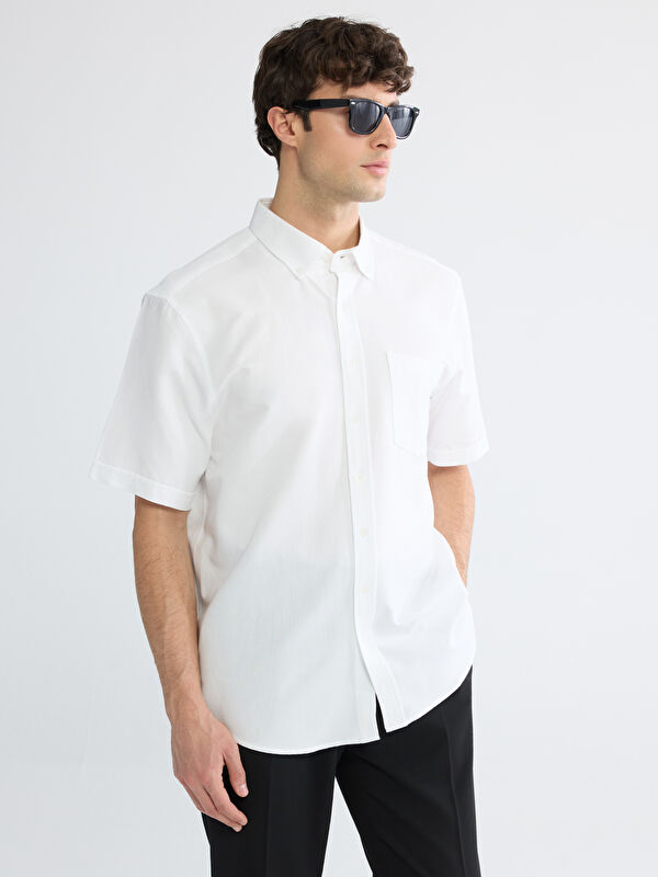 LCWAIKIKI Classic Regular Fit Armürlü Erkek Gömlek