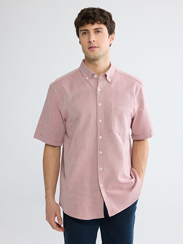 LCWAIKIKI Classic Regular Fit Armürlü Erkek Gömlek