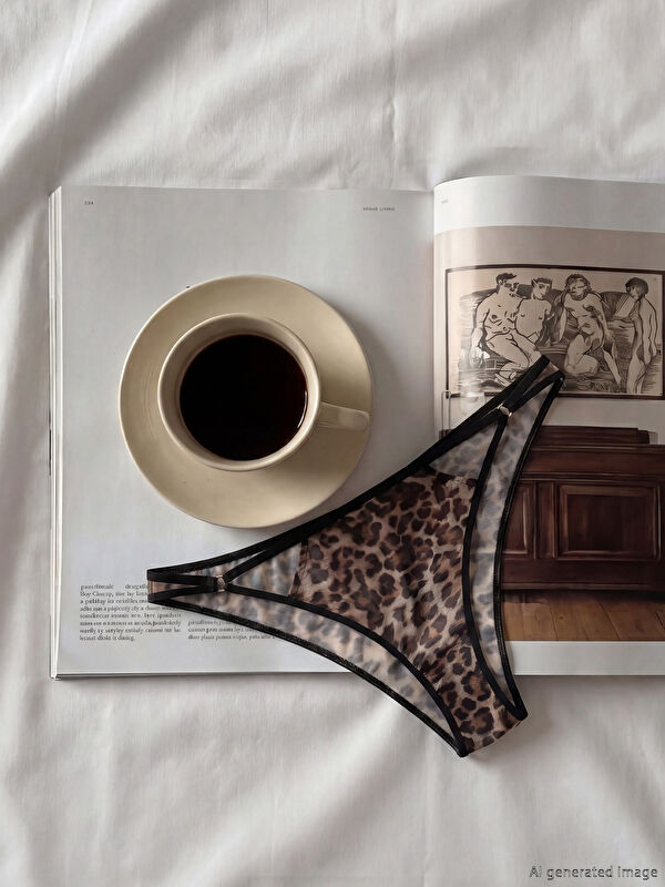 LCW DREAM Leopar Desenli Fantezi Brazilian Külot
