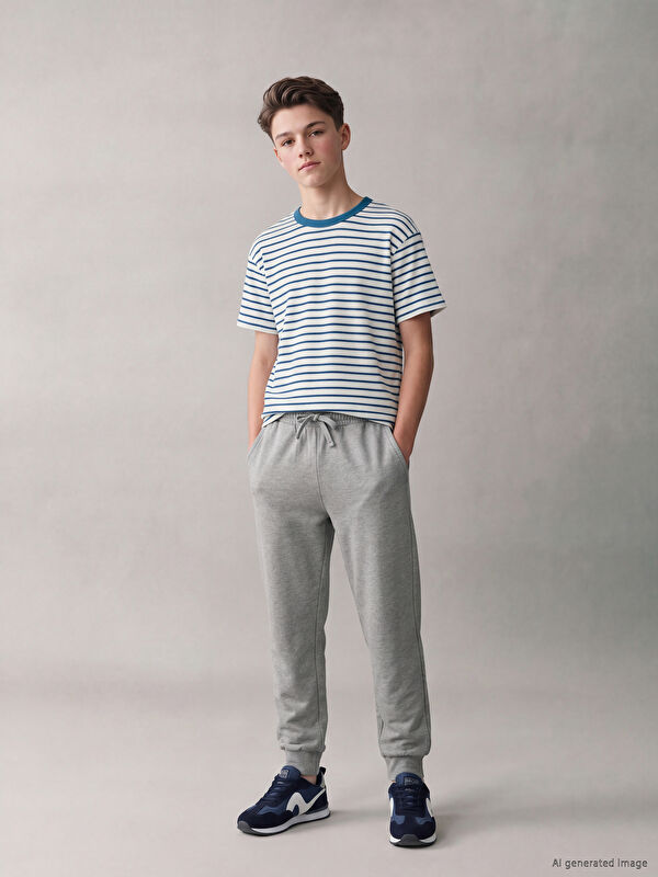 LCW Kids Beli Lastikli Erkek Çocuk Jogger Eşofman Altı