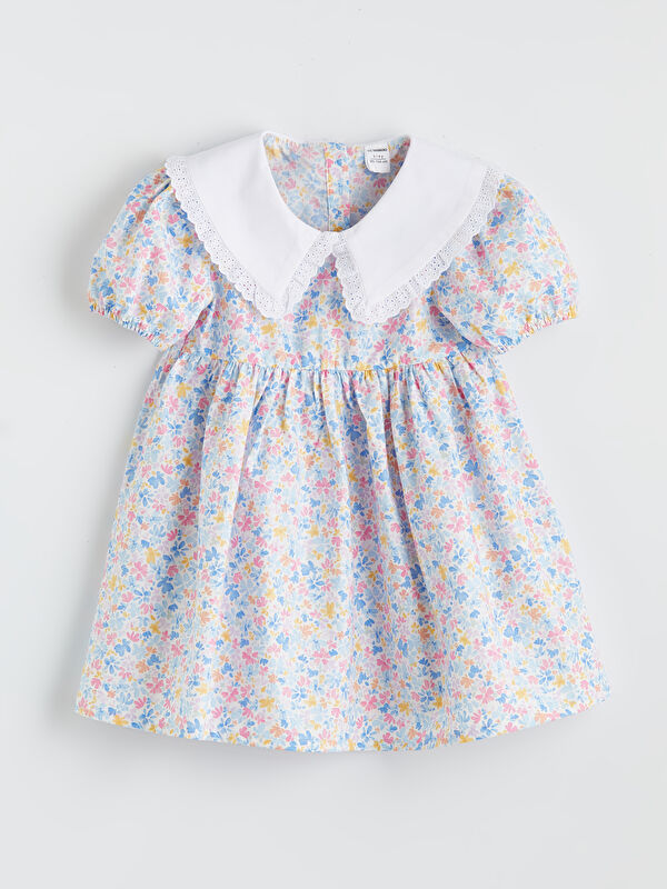 LCW Kids Floral Peter Pan Collar Dress for Girls