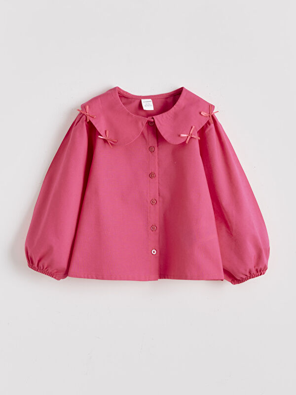 LCW Kids Peter Pan Collar Long Sleeve Girls' Shirt