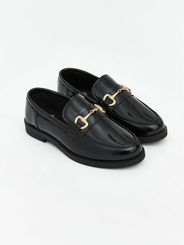 LCW STEPS Girls' Loafers in Glossy Faux Leather