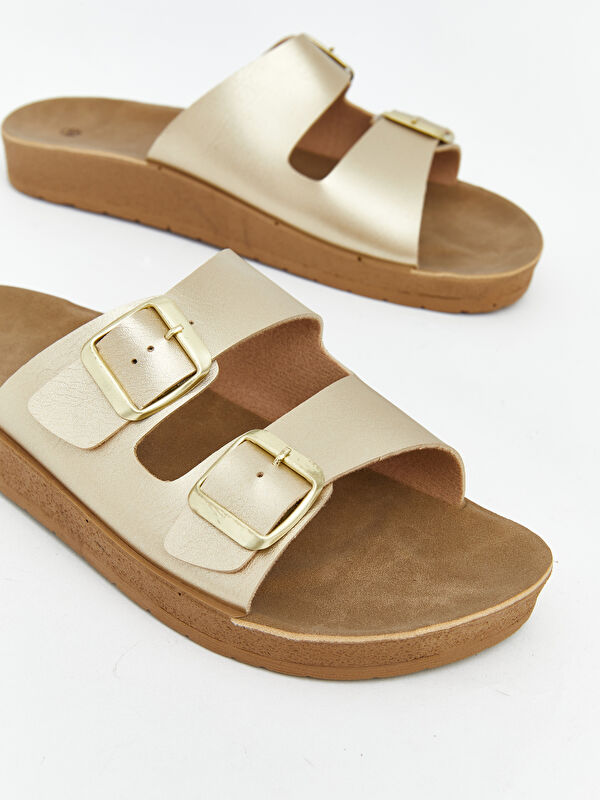 Lcw Steps Bej Lcw Steps Çift Bantlı Kadın Terlik