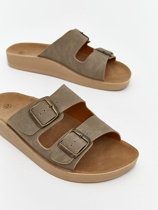 Lcw Steps Bej Lcw Steps Çift Bantlı Kadın Terlik