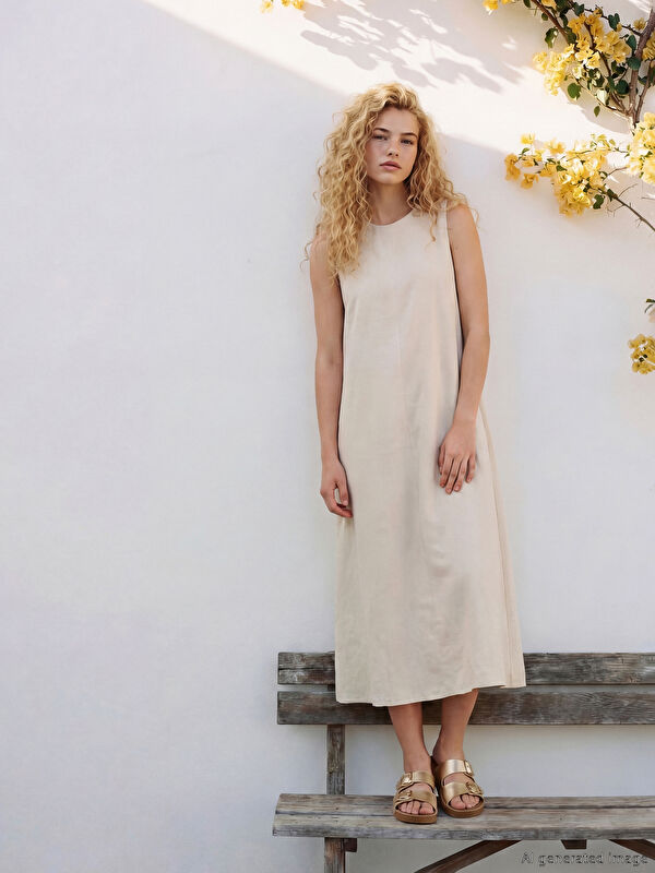 Lcw Steps Bej Lcw Steps Çift Bantlı Kadın Terlik