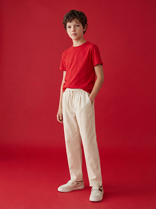 LCW Kids Erkek Çocuk Keten Karışımlı Pantolon