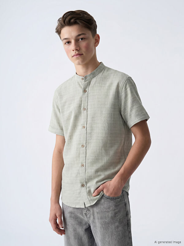 LCW Kids Hakim Yaka Armürlü Erkek Çocuk Gömlek