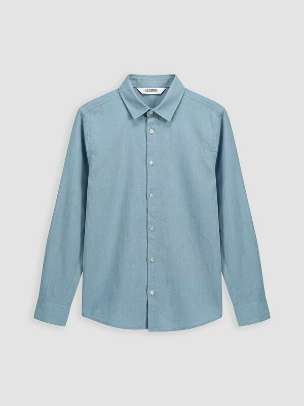 LCW Kids Uzun Kollu Erkek Çocuk Poplin Gömlek