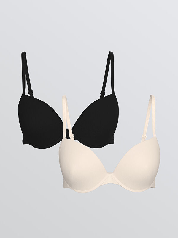 LCW DREAM Wired Non Padded Plain T-Shirt Bra 2 Pack
