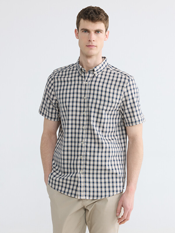 LCWAIKIKI Classic Chemise Oxford à carreaux Regular Fit pour homme