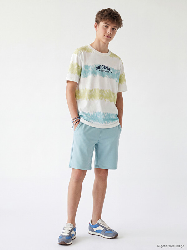 LCW Kids Printed Boys' T-Shirt and Shorts