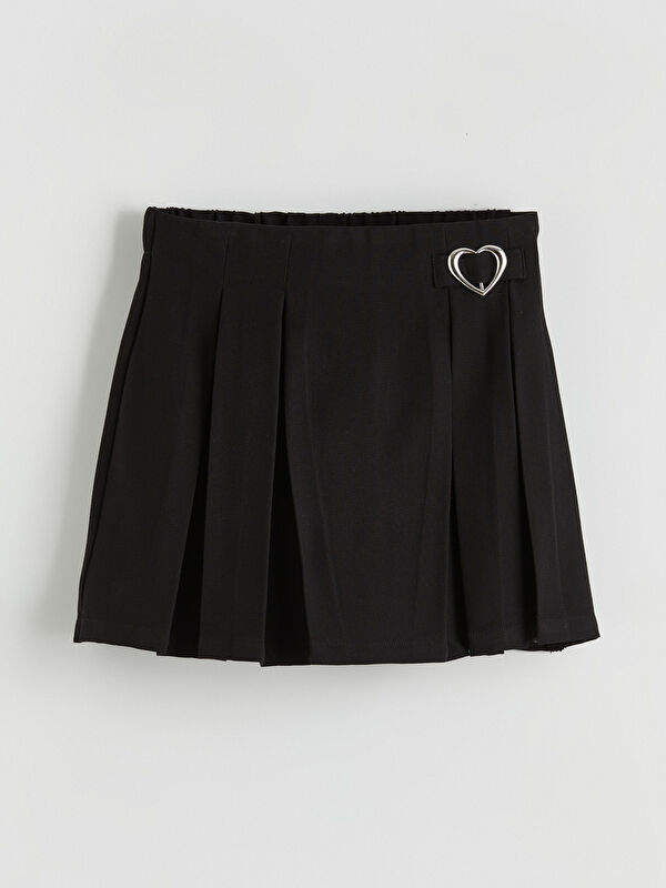 LCW Kids Elastic Waist Pleated Girls' Skort