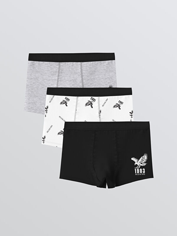 LCW Kids Beşiktaş Baskılı Erkek Çocuk Boxer 3'lü