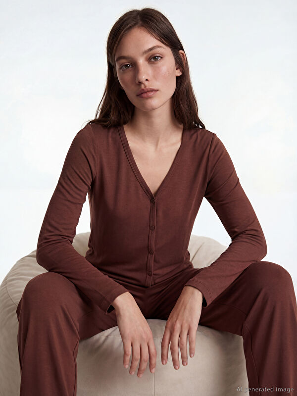 LCW DREAM V Yaka Kadın Pijama Takım