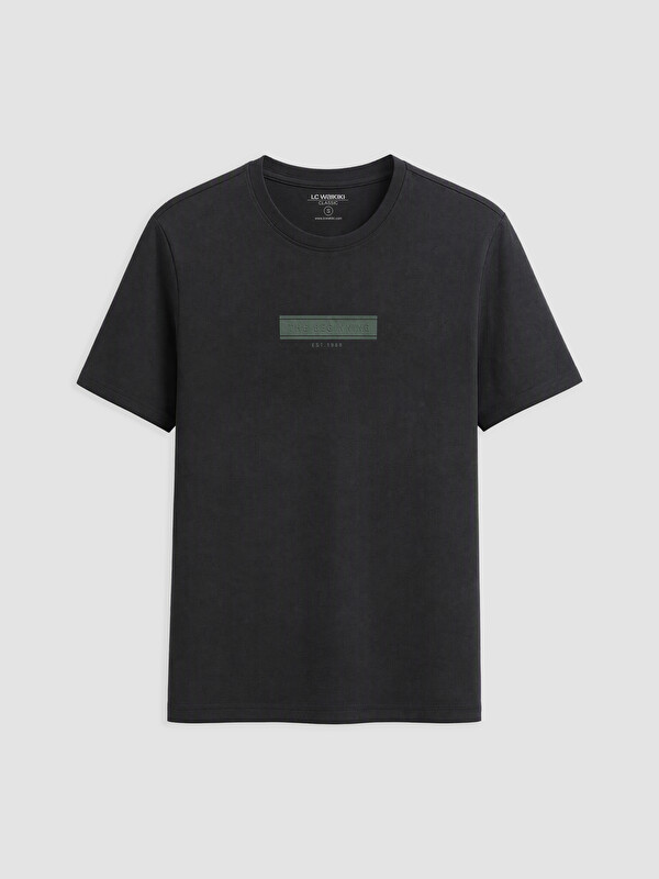 LCWAIKIKI Classic Mashkull Ngjyre Kaki T-shirt