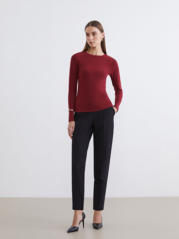 LCWAIKIKI Classic Pantalon pour Femmes avec Taille Élastiquée