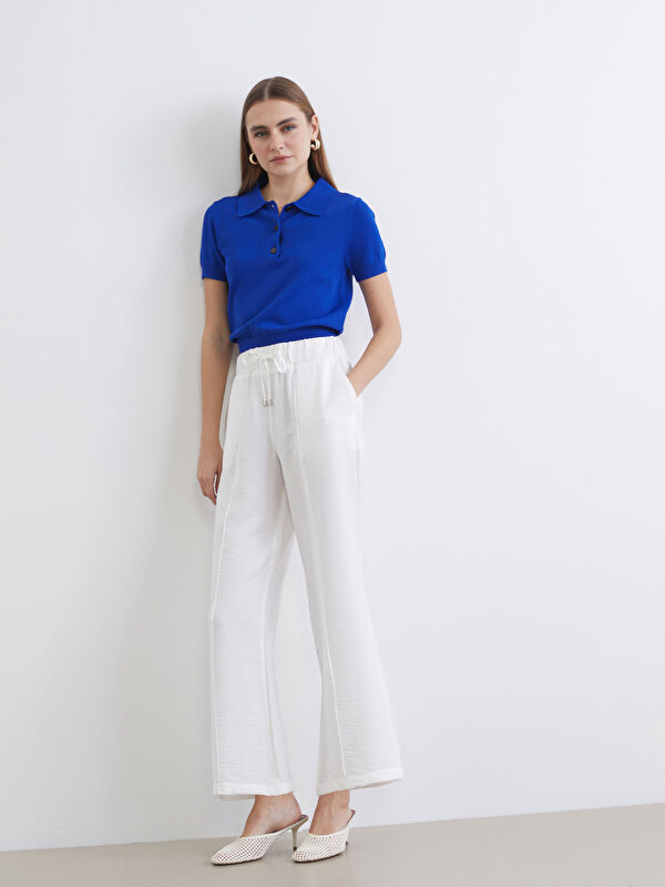 LCWAIKIKI Classic Elastische Taille Weit Bein Damenhose