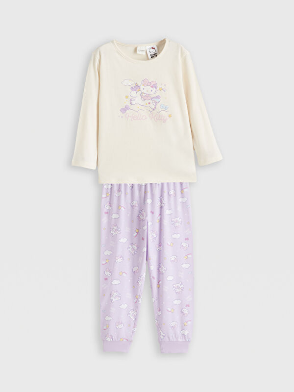 LCW Kids Hello Kitty Baskılı Kız Çocuk Pijama Takım