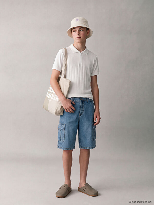 LCW Kids Erkek Çocuk Kargo Jean Şort