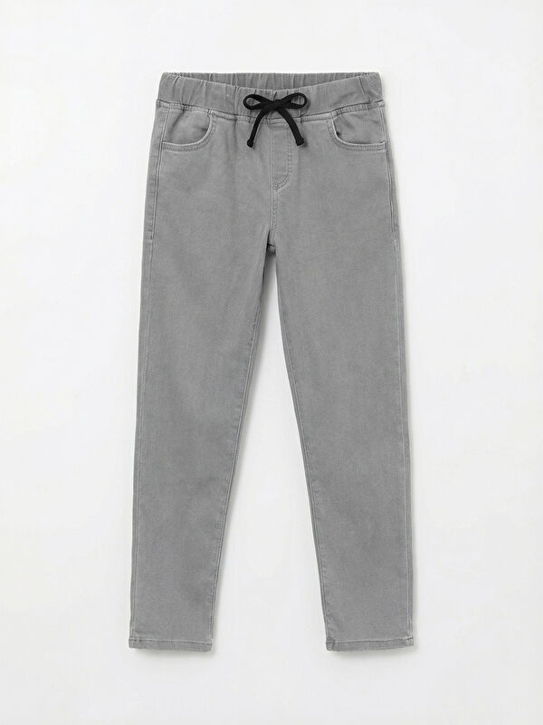 LCW Kids Beli Lastikli Slim Fit Erkek Çocuk Jean Pantolon