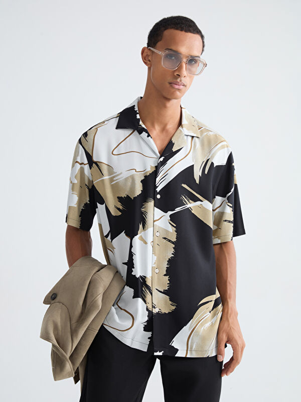 LCW Vision Regular Fit Camp Collar Patterned Men's Shirt