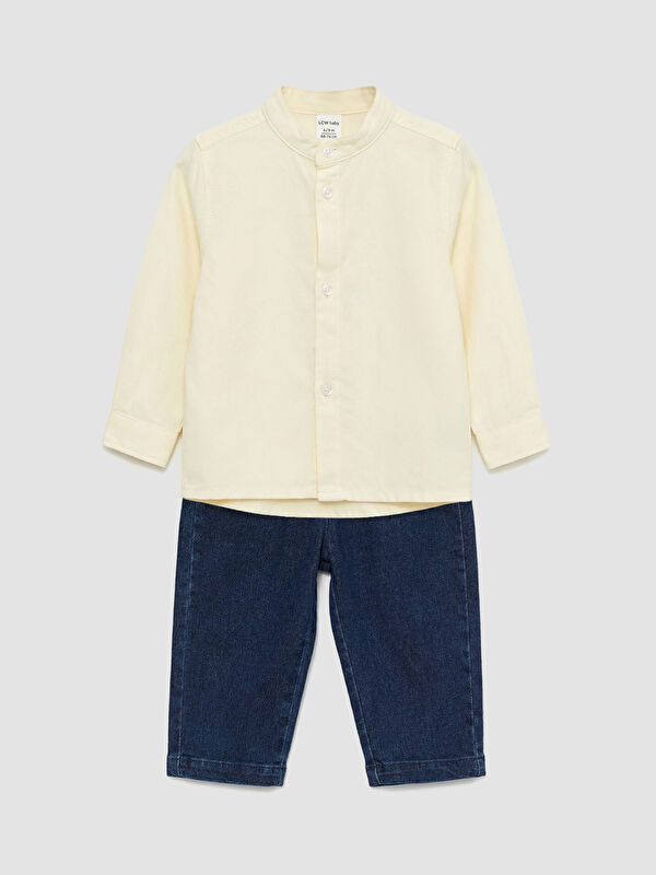 LCW baby Chemise à col mandarin et pantalon en jean pour bébé garçon