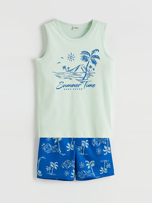 LCW Kids Printed Boys' Swimwear Set