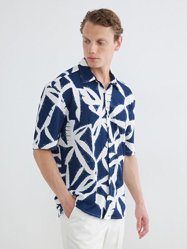 LCW Vision Рубашка Regular Fit с узором из рашеля для мужчин