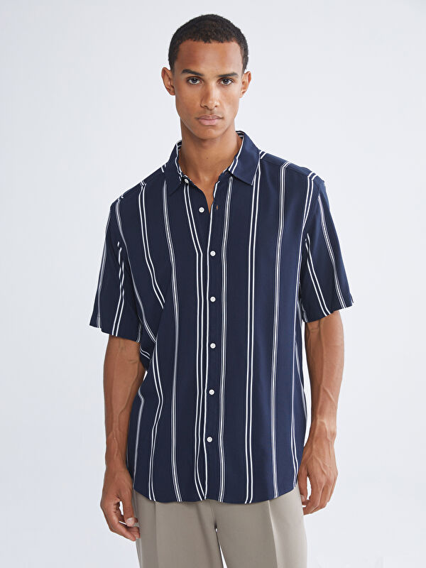 LCW Vision Regular Fit Striped Viscose Men's Shirt