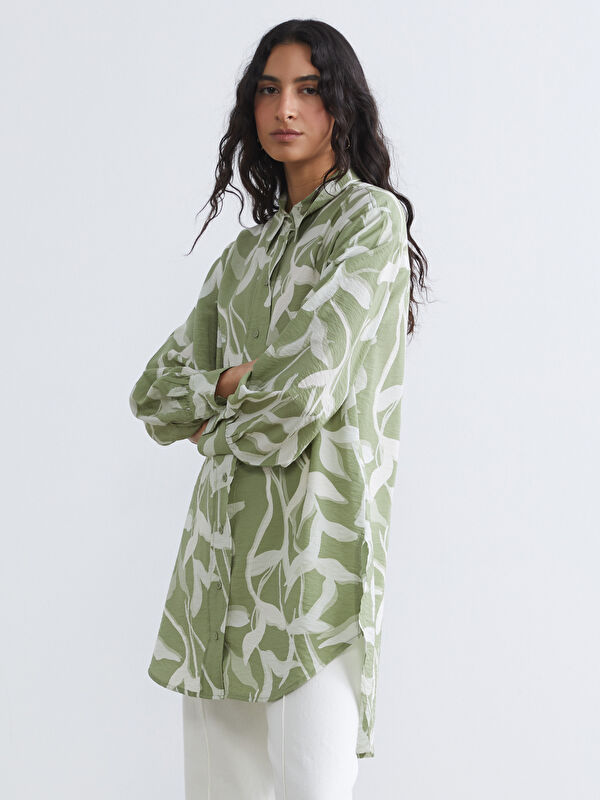 LCW Modest Woman GREEN Shirt Tunic