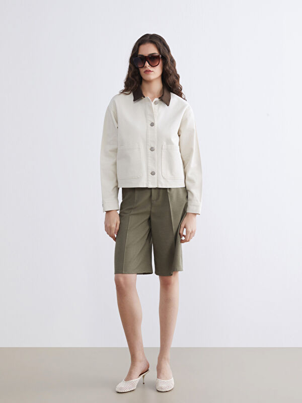 LCW Vision Velvet Collar Women's Jacket - S6AT12Z8-R9J - LC Waikiki