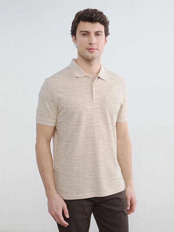 LCWAIKIKI Classic Polo Collar Patterned Pique Men's T-Shirt
