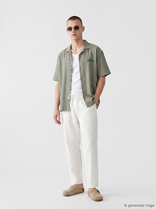 XSIDE Man Ecru Trousers
