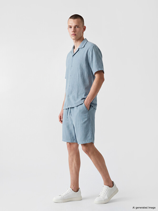 XSIDE Loose Fit Müslin Erkek Şort