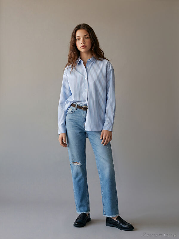 LCW Kids Straight Fit Kız Çocuk Jean Pantolon