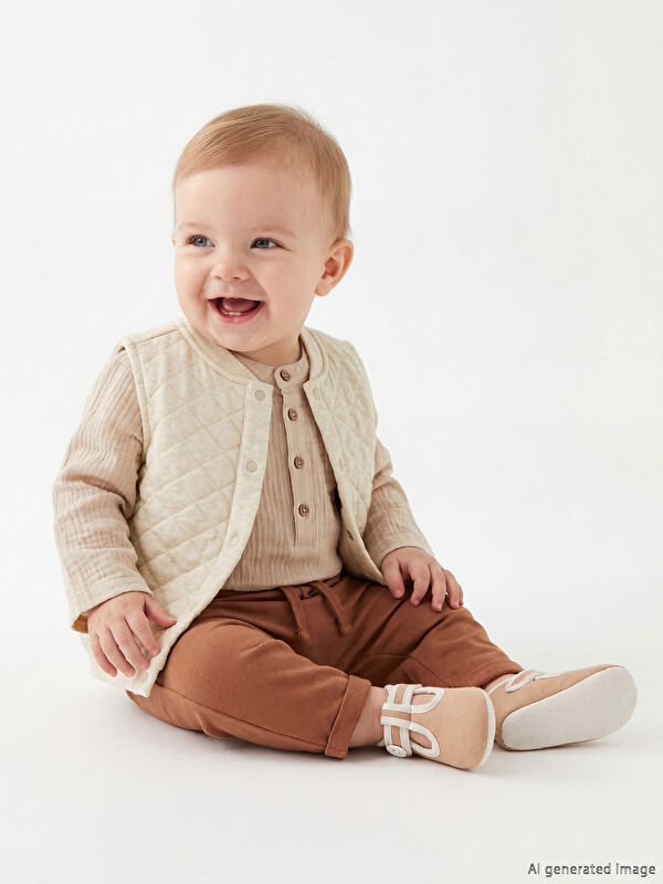 LCW baby Kapitone Desenli Erkek Bebek Yelek