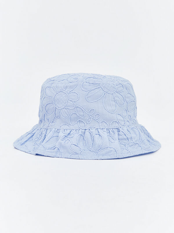 LCW baby Çiçek Nakışlı Kız Bebek Bucket Şapka 