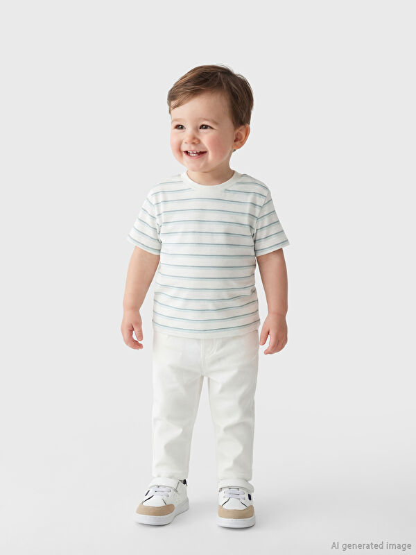 LCW baby Dar Kalıp Erkek Bebek Gabardin Pantolon