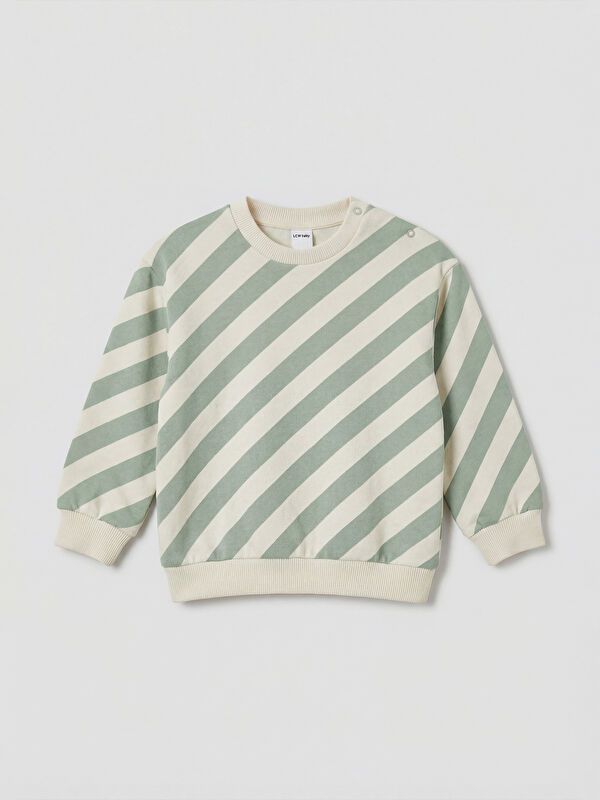 LCW baby Çizgili Erkek Bebek Sweatshirt