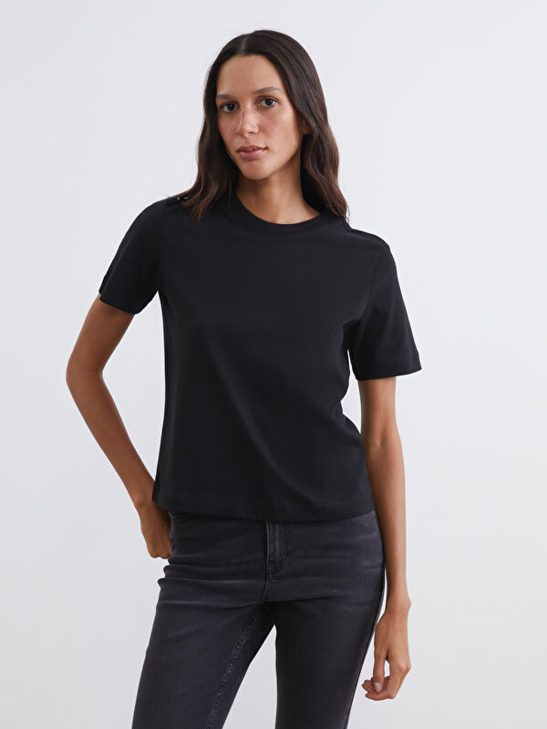 LCW Vision Damen-T-Shirt mit Rundhalsausschnitt