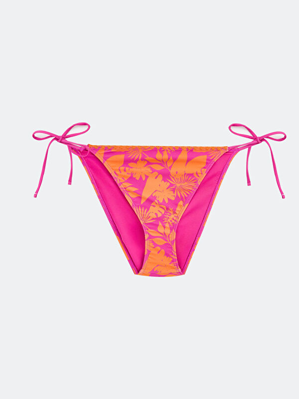 LCW DREAM Desenli Yanlardan Bağlamalı Kadın Bikini Altı