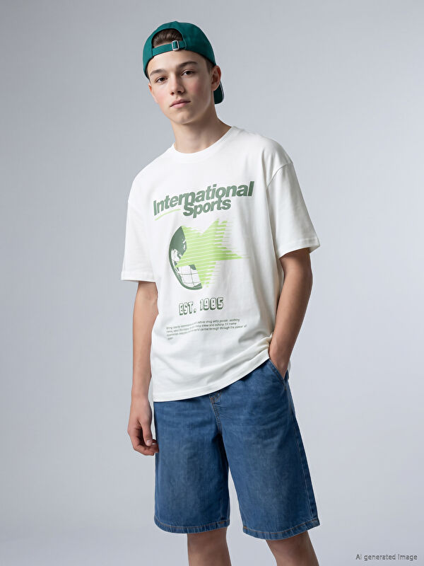 LCW Kids Baskılı Erkek Çocuk Tişört